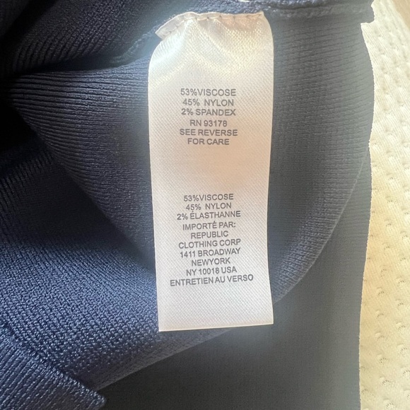 House of Harlow 1960 Bodycon Scoop Nevk Midi Dress Navy Size Small - Picture 4 of 9